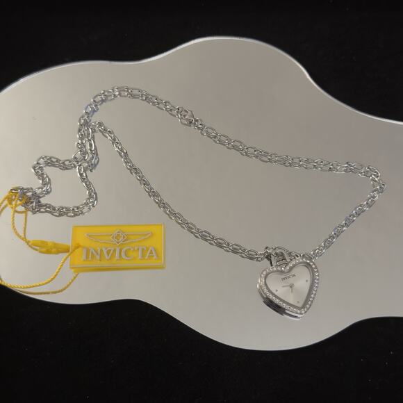 Invicta Mini 27.5mm Angel Women’s Watch Necklace Silver (49937) $199 MSRP-NEW - Picture 4 of 16